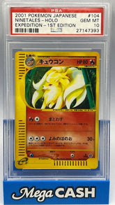 Pokémon - PSA 10 Ninetales 104/128 Holo 1ST Edition Expedition (JPN) - Mega Cash Sydney