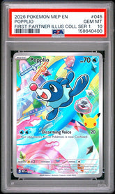 Pokémon - PSA 10 Popplio MEP045 First Partner Series 1 - Mega Cash Sydney