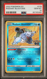 Pokémon - PSA 10 - Radiant Blastoise - 018/078 Pokemon Go - Mega Cash Sydney