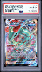 Pokémon - PSA 10 Rayquaza Vmax 111/203 Evolving Skies - Mega Cash Sydney