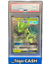 POKÉMON - PSA 10 - Sceptile Gx - 22/214 - Lost Thunder - Mega Cash Sydney