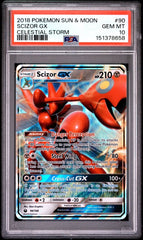 Pokémon - PSA 10 Scizor GX 90/168 Celestial Storm - Mega Cash Sydney