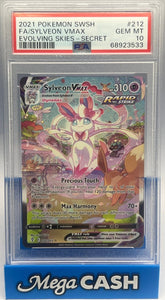 Pokemon - PSA 10 Sylveon Vmax 212/203 Evolving Skies - Mega Cash Sydney