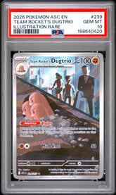 Pokémon - PSA 10 Team Rocket’s Dugtrio 239/217 Ascended Heroes - Mega Cash Sydney