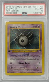 Pokemon PSA 10 Unown W 29/105 1st Edition Neo Destiny - Mega Cash Sydney