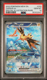 Pokémon - PSA 10 Zapdos Ex 202/165 S&V 151 - Mega Cash Sydney
