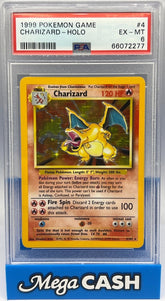 Pokémon - PSA 6 Charizard 4/102 Holo Base Set - Mega Cash Sydney