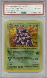 Pokemon PSA 6 Nidoking 11/102 Holo Shadowless - Mega Cash Sydney
