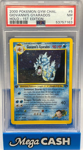 Pokémon - PSA 7 1 ST Edition Giovanni’s Gyarados 5/132 Gym Challenge - Mega Cash Sydney