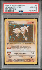 Pokémon - PSA 8 - 1ST Edition Hitmonlee 7/62 Fossil - Mega Cash Sydney