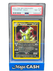 Pokémon - PSA 8 Tyranitar Holo 12/75 Neo Discovery - Mega Cash Sydney