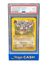 Pokémon - PSA 9 1ST Edition Aerodactyl Holo 1/62 Fossil - Mega Cash Sydney