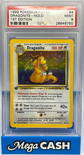 Pokémon - PSA 9 1ST Edition Dragonite 4/62 Holo Fossil - Mega Cash Sydney