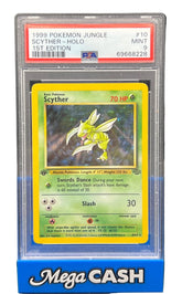 Pokรฉmon - PSA 9 1ST Edition Scyther 10/64 Holo Jungle - Mega Cash Sydney