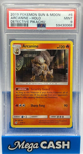 Pokémon - PSA 9 Arcanine 6/18 Detective Pikachu - Mega Cash Sydney