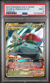 Pokémon - PSA 9 Celebi & Venusaur GX 1/181 Team Up - Mega Cash Sydney