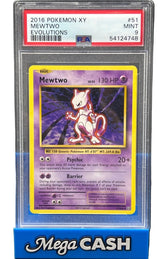 Pokémon- PSA 9 Mewtwo 51/108 XY Evolutions - Mega Cash Sydney