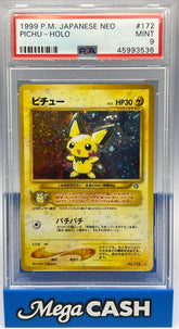 Pokemon - PSA 9 Pichu Holo Japanese Neo - Mega Cash Sydney