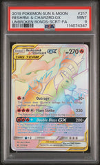 Pokémon - PSA 9 - Reshiram & Charizard GX - 217/214 Unbroken Bonds - Mega Cash Sydney