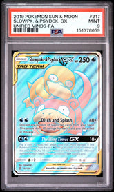 Pokémon - PSA 9 Slowpoke & Psyduck GX 217/236 Unified Minds - Mega Cash Sydney