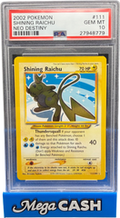 Pokémon - Shining Raichu 111/105 PSA 10 - Neo Destiny - Mega Cash Sydney