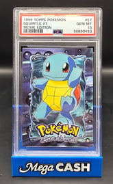 Pokémon - Squirtle - TOPPS - Movie Edition E7 - PSA 10 GEM MT - Mega Cash Sydney