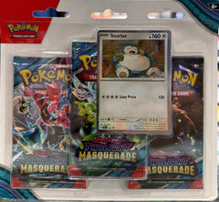 Pokemon - Twilight Masquerade 3 pack Snorlax Promo - Mega Cash Sydney