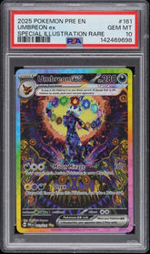 Pokémon - Umbreon EX 161/131 PSA 10 - Prismatic Evolutions Special Illustration Rare - Mega Cash Sydney