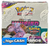 Pokémon Unified Minds Booster Box includes acrylic case - Mega Cash Sydney