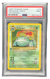 Pokemon - Venusaur Holo 15/102 PSA 9 - 1st Edition - Mega Cash Sydney
