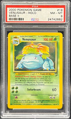 Pokemon - Venusaur HOLO 18/130 PSA 8 - Base set 2 - Mega Cash Sydney