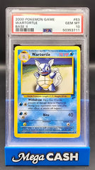 Pokémon - Wartortle - Base Set 2 - 63/130 - PSA 10 GEM MT - Mega Cash Sydney