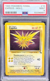 Pokemon - Zapdos HOLO 15/62 PSA 9 Fossil - Mega Cash Sydney