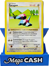 Porygon 39/102 First 1st Edition Shadowless Base Set 1999 NM - Mega Cash Sydney