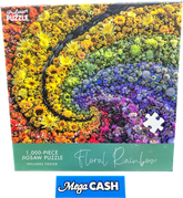 Professor puzzle 1000 piece floral rainbow jigsaw puzzle - Mega Cash Sydney