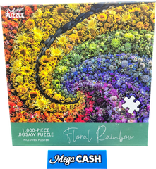 Professor puzzle 1000 piece floral rainbow jigsaw puzzle - Mega Cash Sydney