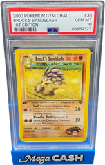 PSA 10 BROCK’S SANDSLASH 1st EDITION 36/132 - Mega Cash Sydney