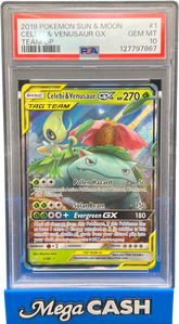 PSA 10 Celebi & Venusaur Gx Team Up - Mega Cash Sydney