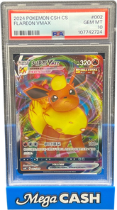 PSA 10 Flareon Vmax 002/009 Chinese - Mega Cash Sydney