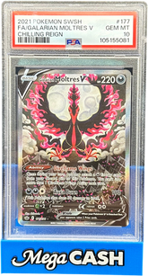 PSA 10 Galatian Moltres V - Chilling Reign - 177/198 - Mega Cash Sydney
