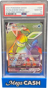 PSA 10 Glaceon Vmax 208/203 Evoving Skies - Mega Cash Sydney