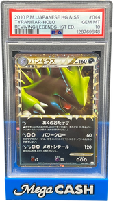 PSA 10 Japanese Tyranitar 044/080 Reviving Legend 1ST Ed - Mega Cash Sydney