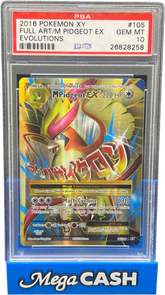 PSA 10 M Pidgeot EX 105/108 XY Evolutions - Mega Cash Sydney