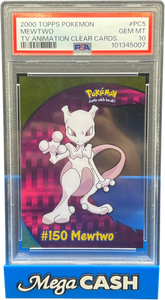 PSA 10 Topps Mewtwo TV Animation Clear Card PC5 - Mega Cash Sydney