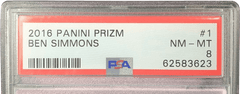 PSA 8 - 2016 Panini Prizm - Ben Simmons - NM - MT - Mega Cash Sydney