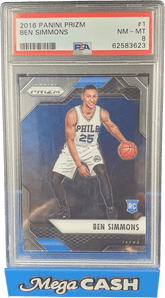 PSA 8 - 2016 Panini Prizm - Ben Simmons - NM - MT - Mega Cash Sydney