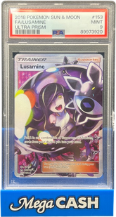 PSA 9 Lusamine 153/156 Ultra Prism - Mega Cash Sydney