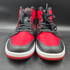 NIKE - Air Jordan 1 Mid - Black/Gym Red-White - Size 12