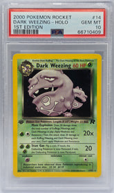 Pokemon - PSA 10 1st Edition Dark Weezing 14/82 Rocket