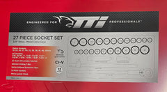 TTI 3/4" Met/Af 27 Piece Socket Set - T34VS271